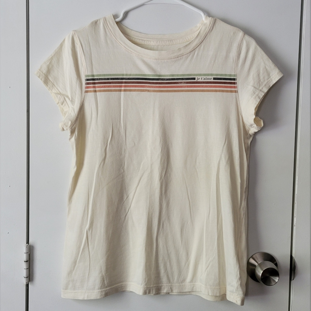 Universal Thread cream striped tee